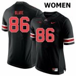 Women's Ohio State Buckeyes #86 Chris Olave Black Out Nike NCAA College Football Jersey Hot Sale AJZ3844HN